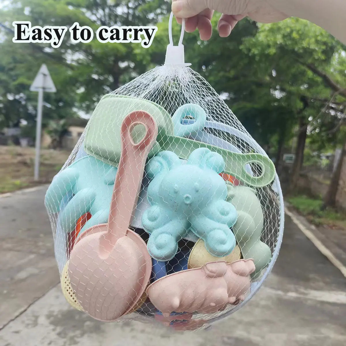 Carvallo Sandleksaker Set för Barn | Fällbar Hink & Tillbehör | Perfekt för Strand, Trädgård & Sandlåda