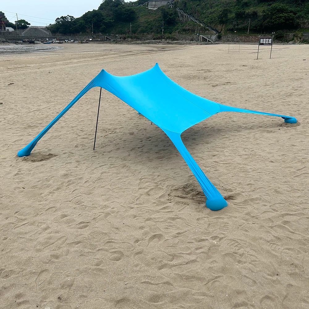 Carvallo Strandmuschel med UV-skydd UPF50+ | Vindtight & Vattentät | För 3–4 personer | 200×200×170 cm