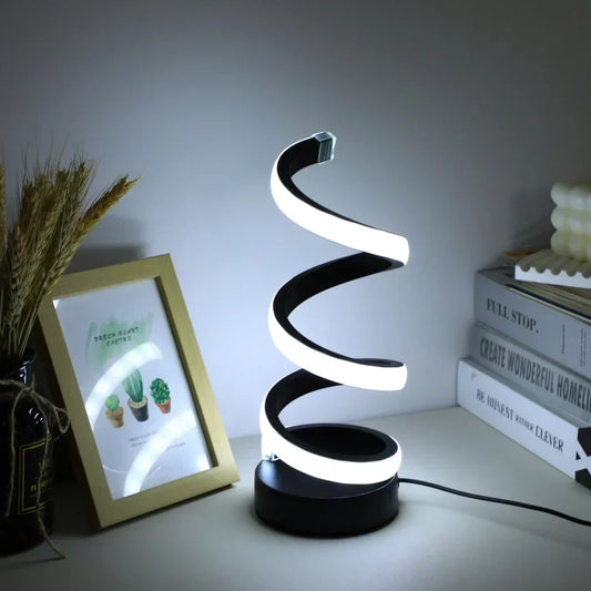 Moderna spiral-LED-bordslampa
