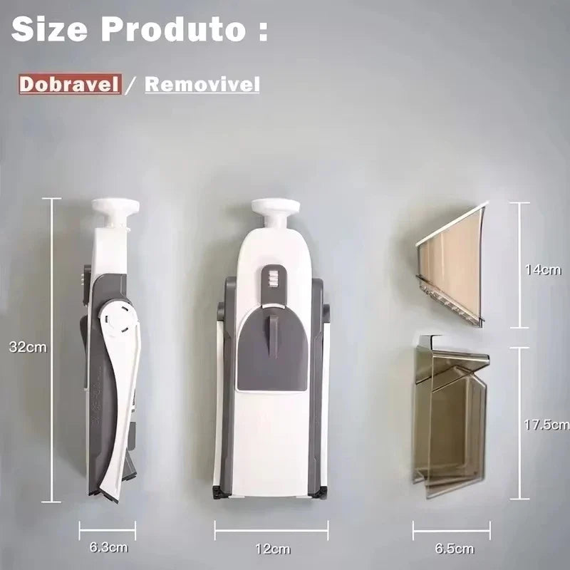 Säker 5-i-1 Grönsaksskärare Med Uppsamlingbehållare 1+1 Gratis