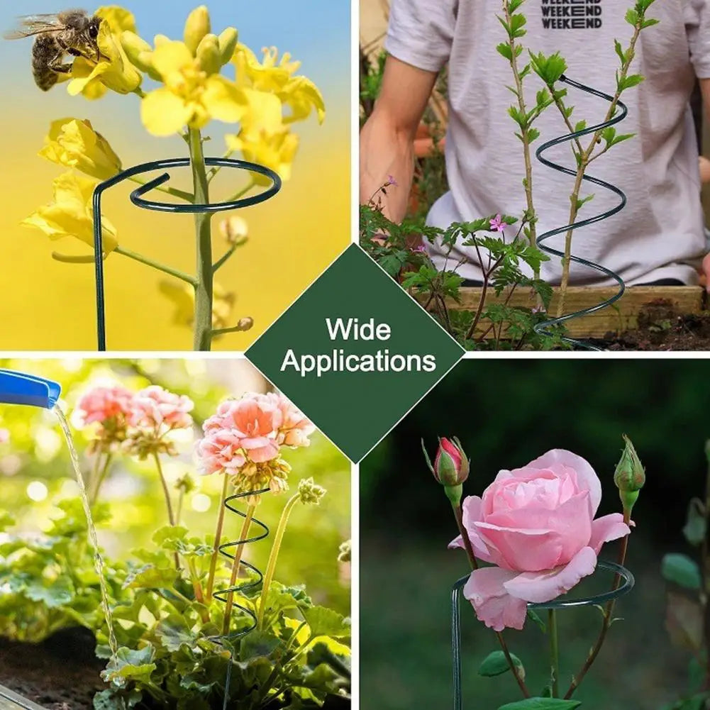 Carvallo Rankstänger Tomater Spiralstänger 10-pack | 40 cm längd | Väderbeständiga & Stabil | För klättrande växter & grönsaker