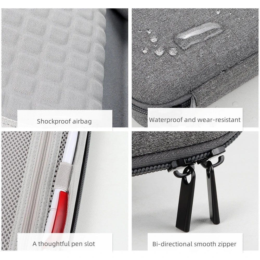 Carvallo Elektronik Organizer Väska med stor kapacitet | Stötsäker förvaring för kablar, surfplatta & tillbehör | Resefodral med airbagskydd