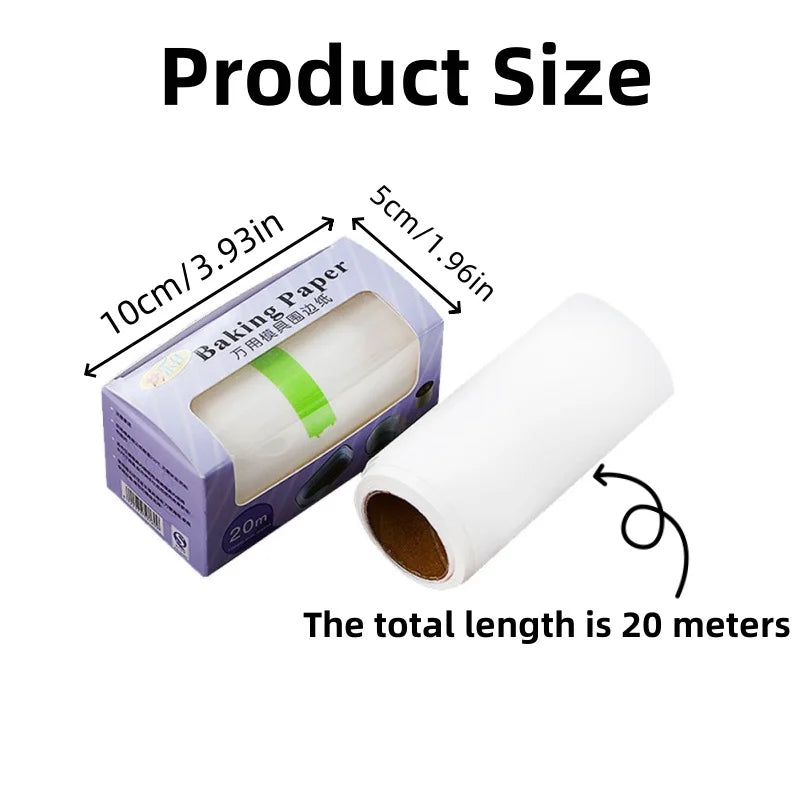 Carvallo Bakplåtspapper på rulle 1/2/3 stycken à 20 m | Non-stick & Värmebeständig | För ugn, mikrovågsugnar & Luftfritös | Livsmedelsäker & Vattentålig