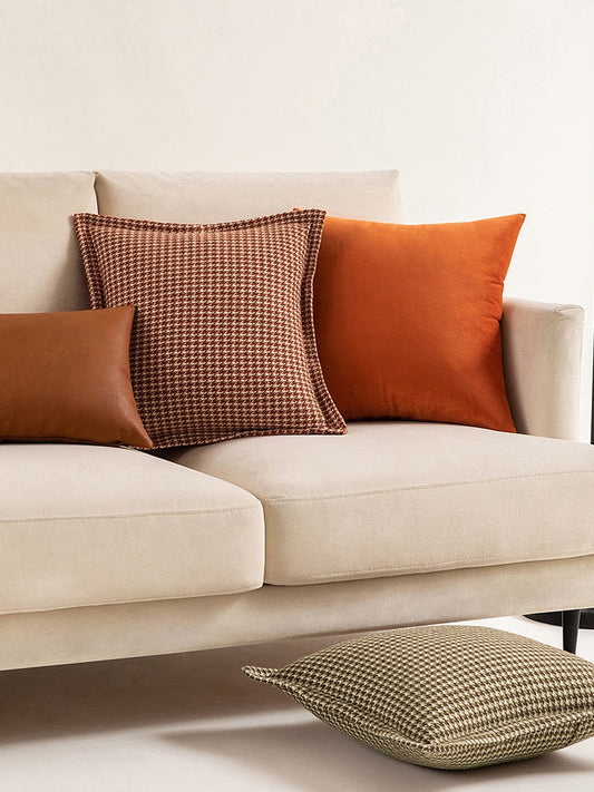 Carvallo – Klassisk Houndstooth Kuddöverdrag med Tidlös Elegans