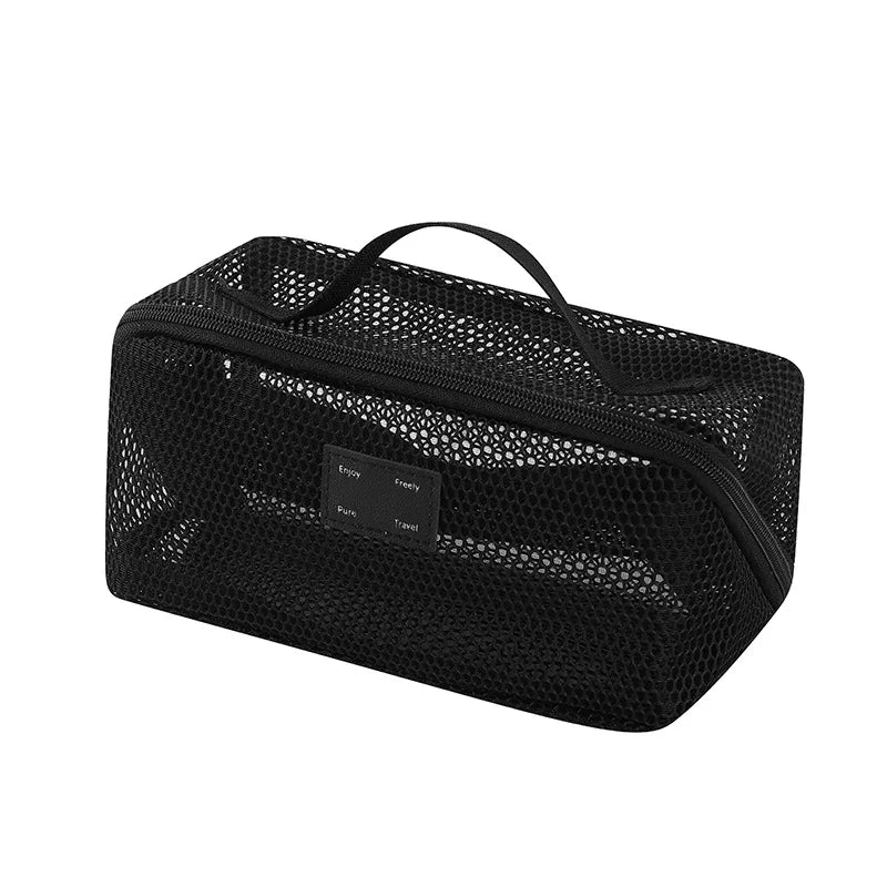 Carvallo ClarityBag Mesh | Transparent & Rymlig | 23 × 11 × 11 cm | För Resor & Vardag