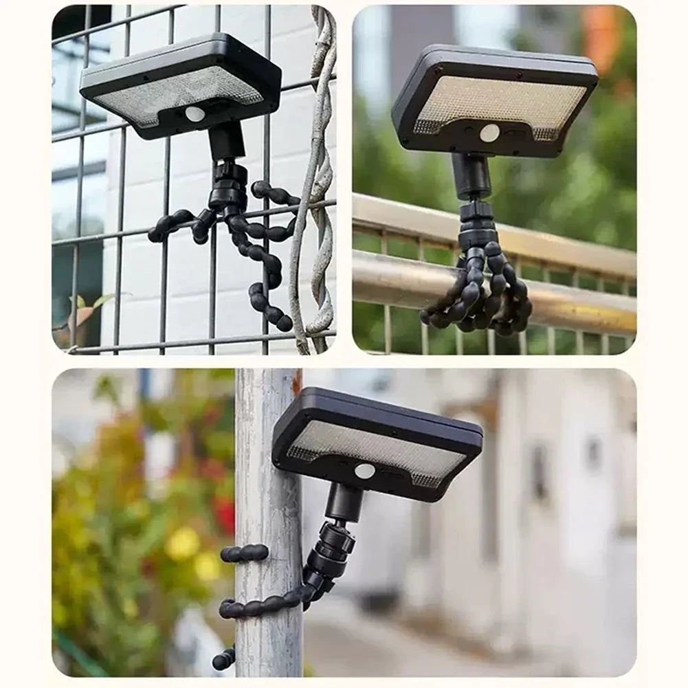 Carvallo Solar-vägglampa | 92 LEDs | Rörelsesensor & 3 lägen | IP65 Vattentålig