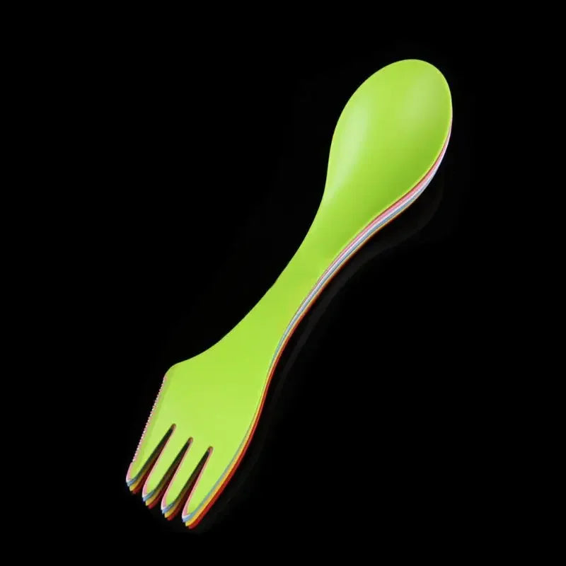 Carvallo-bestick TrekMate SporkSet | 6-i-1 Spork Kombi-bestick | Sked, gaffel & kniv i ett | För camping, vandring & resor