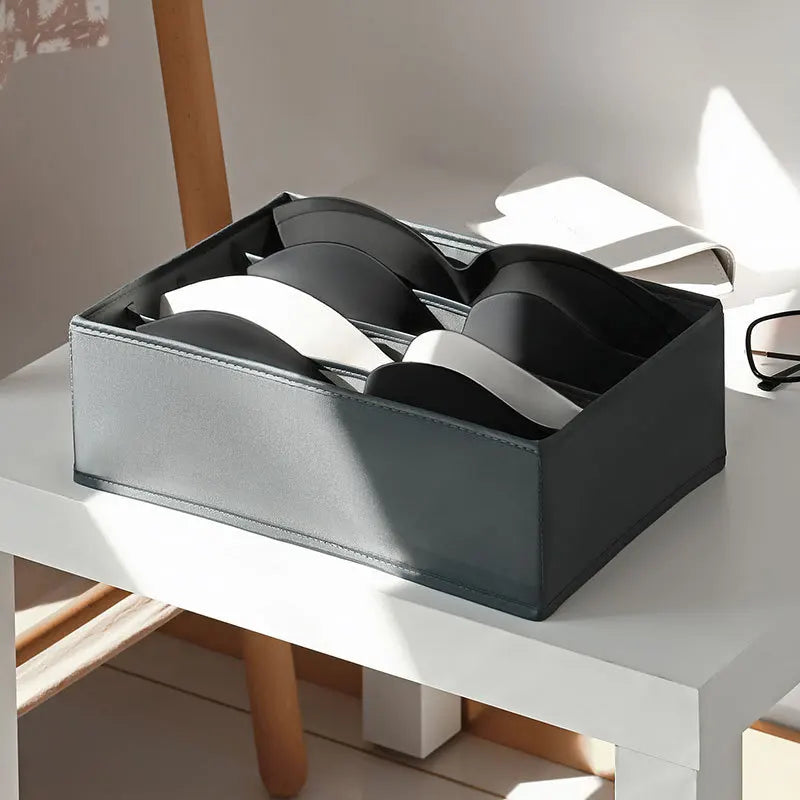 Carvallo Tvättorganisatör med fack | Vikbar förvaringslåda för underkläder, strumpor och accessoarer | Andningsbar och platsbesparande