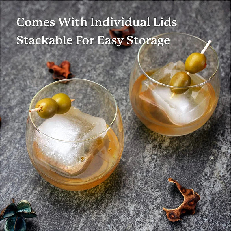 Carvallo Stor isbitsform i silikon | BPA-fri & flexibel | För XXL-isbitar, cocktails & kök | Lätt att rengöra