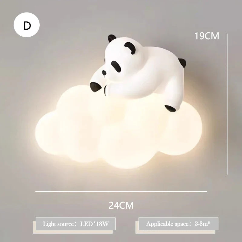 PandaLicht - Söt Panda LED Vägglampa för Barnrum