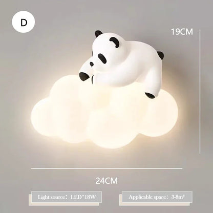 PandaLicht - Söt Panda LED Vägglampa för Barnrum