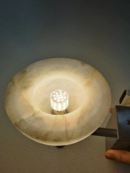 MarbleLuxe - Lyxig Antik Marmor Vägglampa för Sovrum och Vardagsrum