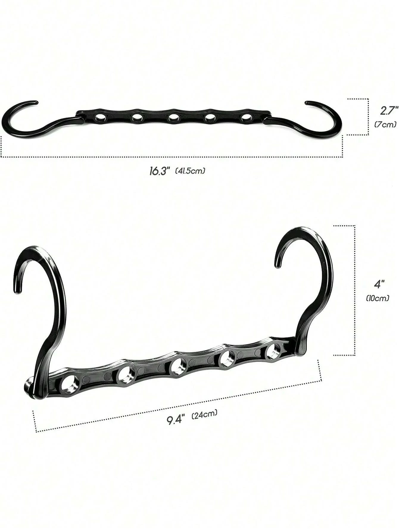 Carvallo Utrymmessparande klädhängare 5/10/20 stycken | Multifunktionella hängare för garderobsorganisation | Robust plastdesign | För mer förvaring i garderoben