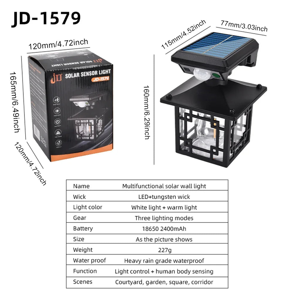 Carvallo Vägglampa SafeLuma Sensor | IP65 Vattentät | Rörelsesensor & Smart Ljusstyrning | För Trädgård, Gård & Terrass