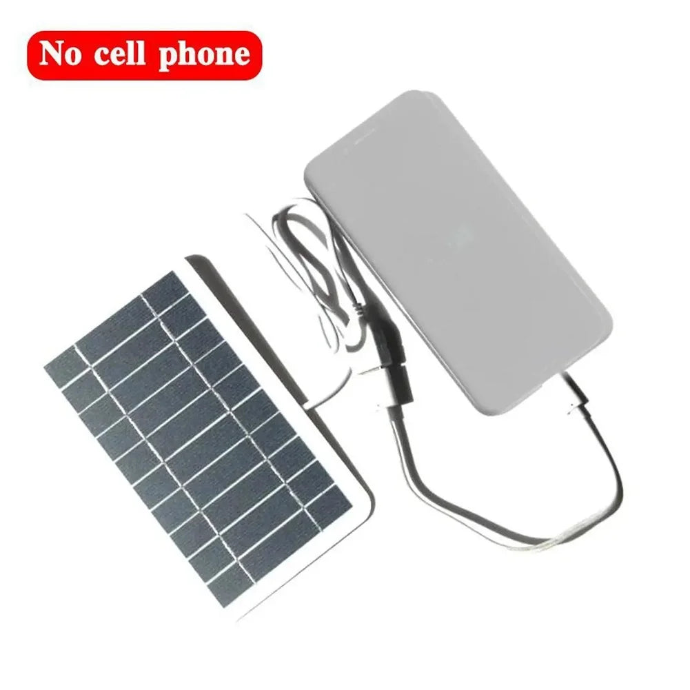 Carvallo Mobiler Solpanel 5V 2W | USB Laddare | För Powerbank, Smartphone &amp; Utomhus Camping