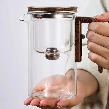 Auréa Glas Teapot – Lyxig Infuser med Trähandtag