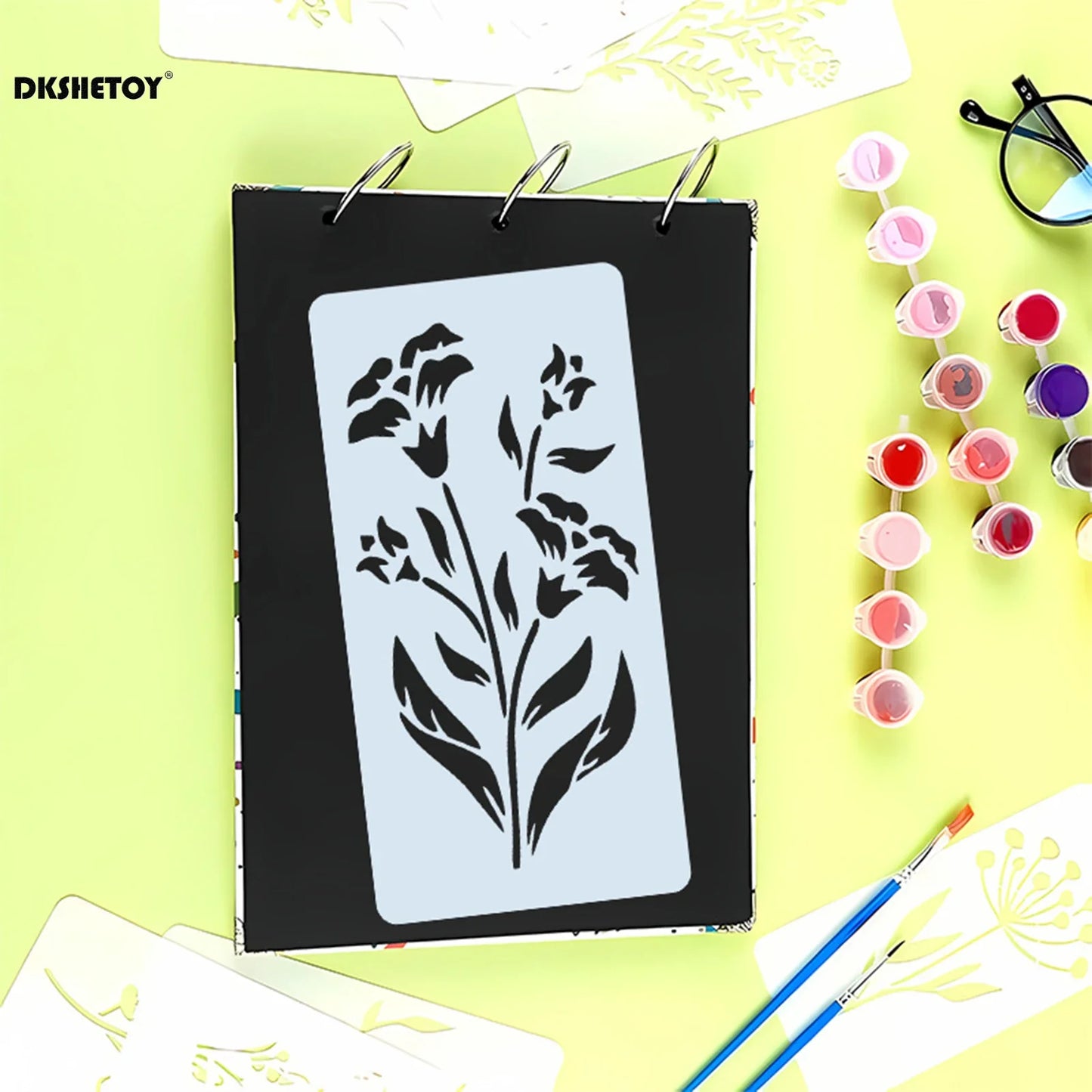 Carvallo Mallset | 10-delar | Flexibla PET-mallarna | För Scrapbooking, Väggar, Tyg & Papper