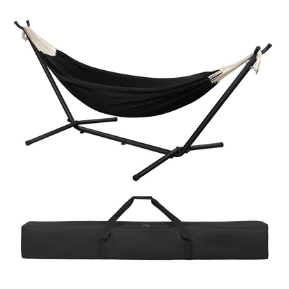 Lunava Rest | Bärbar dubbel hängmatta med stålram för trädgård och camping