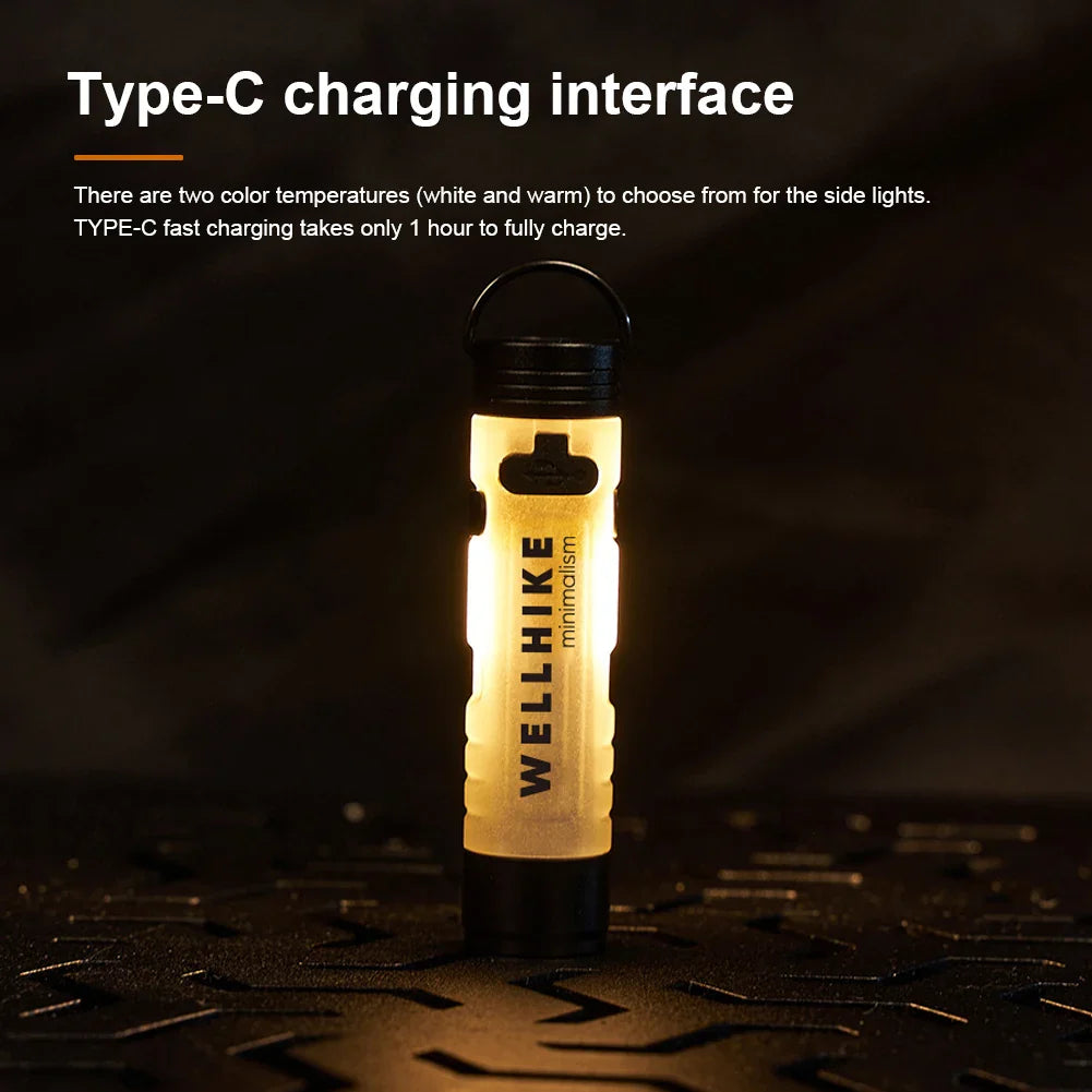 Carvallo ficklampa LUMIRO PocketBeam | 350 lm | Magnetisk & med krok | USB-C uppladdningsbar | För camping & utomhus