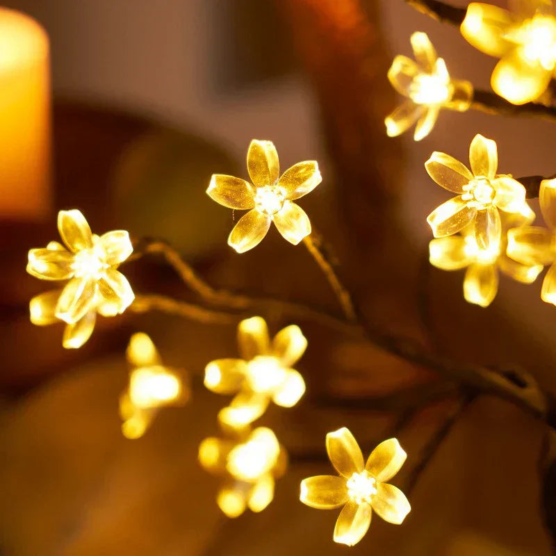 GlowBlossom - LED Kirsblomma Trädlampa – Stämningsfull Belysning för Vardagsrum och Sovrum