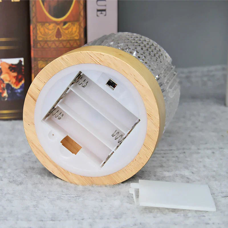 NordicGlow - Dimbar LED Bordslampa med Kristalldesign och Energibesparande Belysning