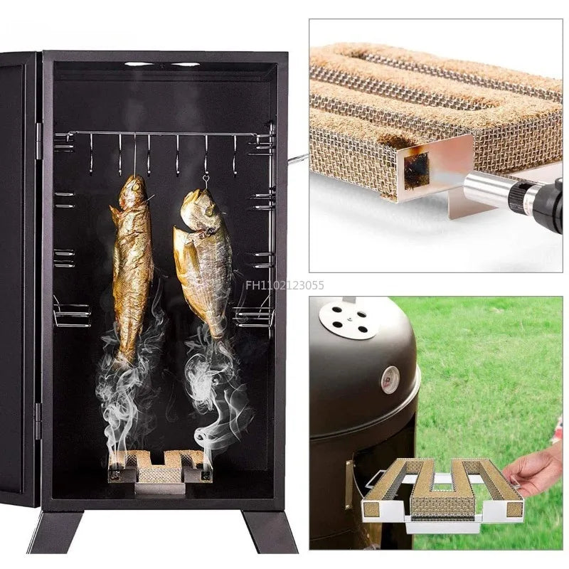 Carvallo Kaltrauchgenerator av rostfritt stål | BBQ Rökbox för grill och rökugn | För fisk, ost, kött och mer