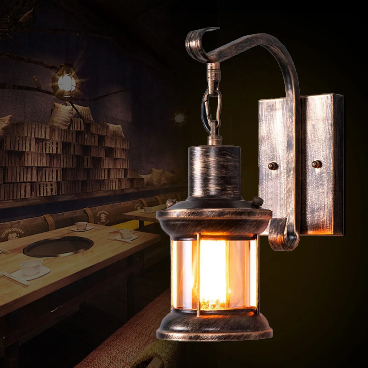 TimelessGlow – Antik Vägglampa för Loft &amp; Inredning