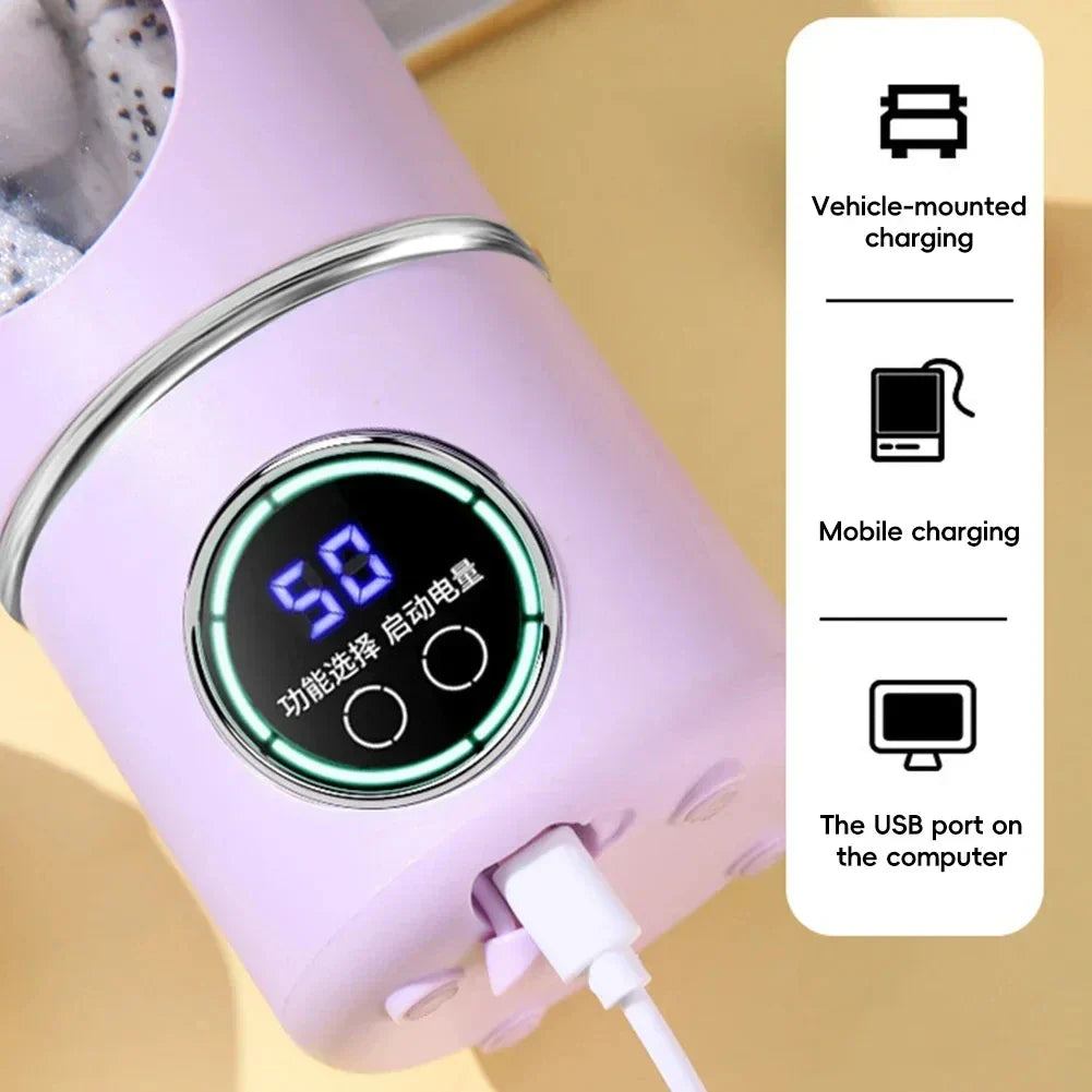 Carvallo Mixer VitaBlend Pro | 2-i-1 Mix & Drickflaska | 700 ml | 12-bladssystem | USB-uppladdningsbar