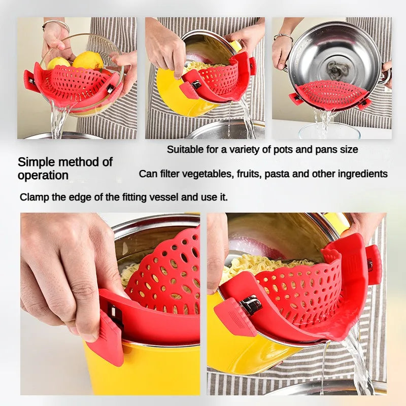 Carvallo Silikon-Avgjutningshjälp | Universellt Clip-On Silo | Anti-Överflödesdesign | För Kastruller & Stekpannor | BPA-fri