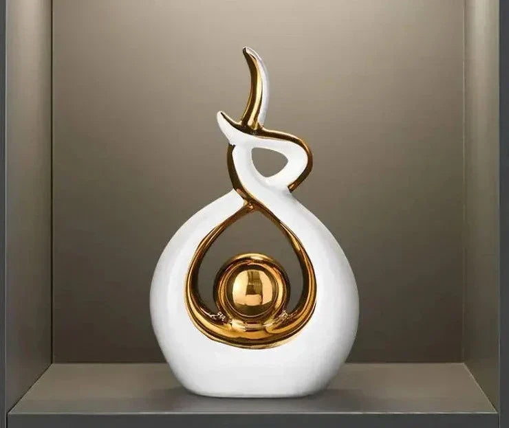 Modern keramikskulptur för stilfull heminredning och estetisk appell
