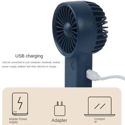 Carvallo Mini Handfläkt med USB-laddning | 3 hastighetslägen &amp; LED-display | Bärbar batterifläkt för kontor, resor &amp; sport