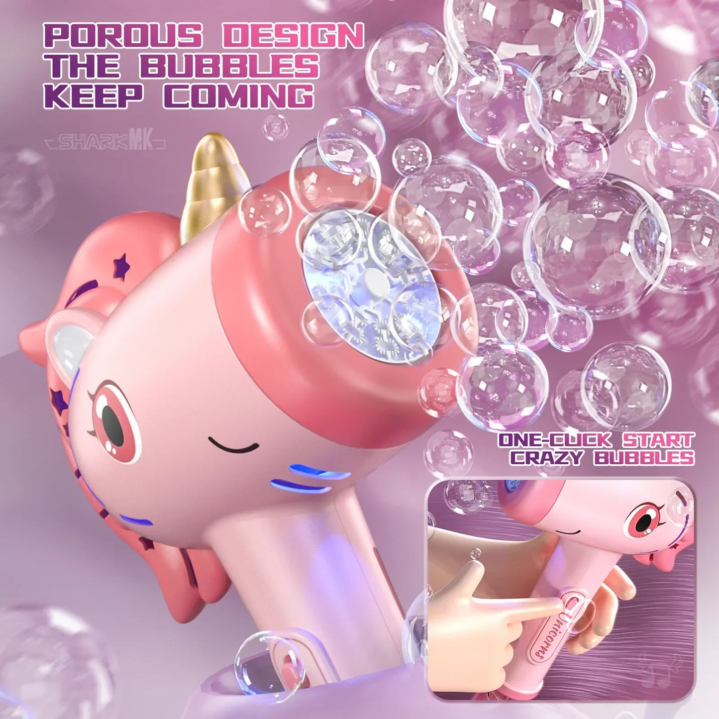 Carvallo Såpbubblestav UniMagic Bubble Wand | Med Ljus effekter | För barn & småbarn | Perfekt för trädgård & sommarfester