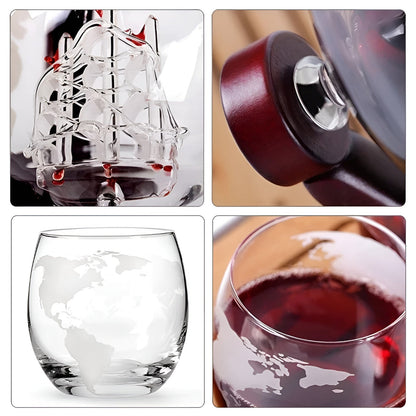 Kristall-Whiskykaraff med glas – Världskuladesign | Dekorativ för kontor &amp; hem