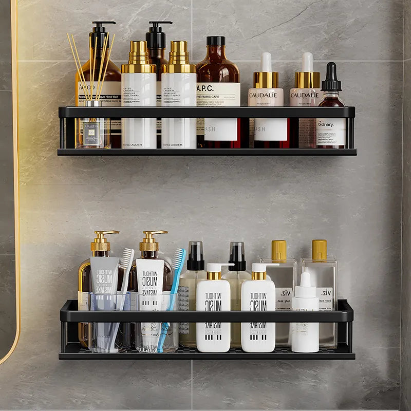 Carvallo – Svart Duschhylla med Modern och Platsbesparande Design