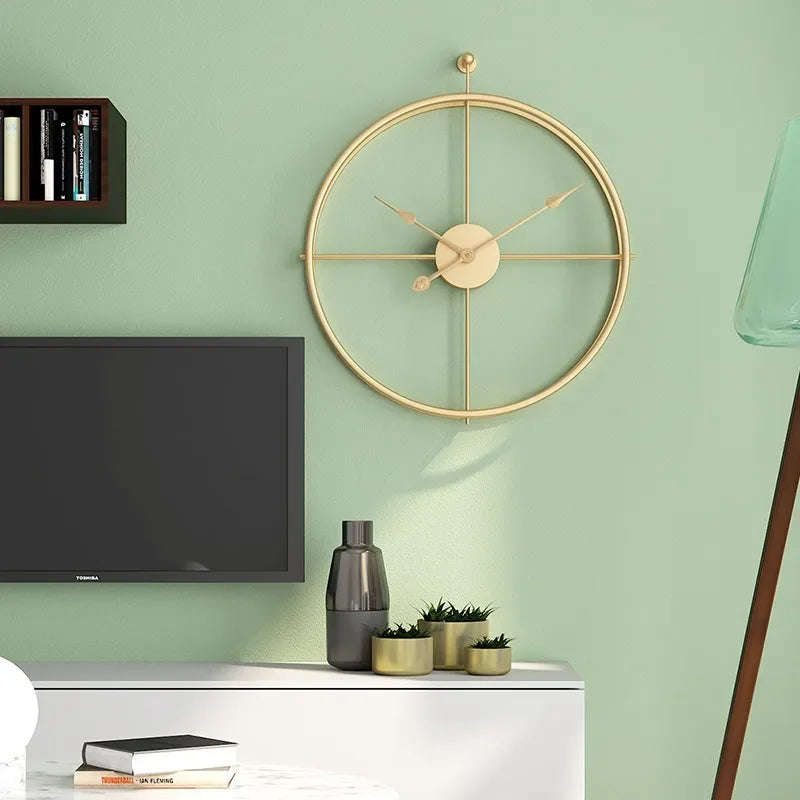 LuxeTijd - Tyst Väckarklocka 50/60cm för Moderna Interiörer