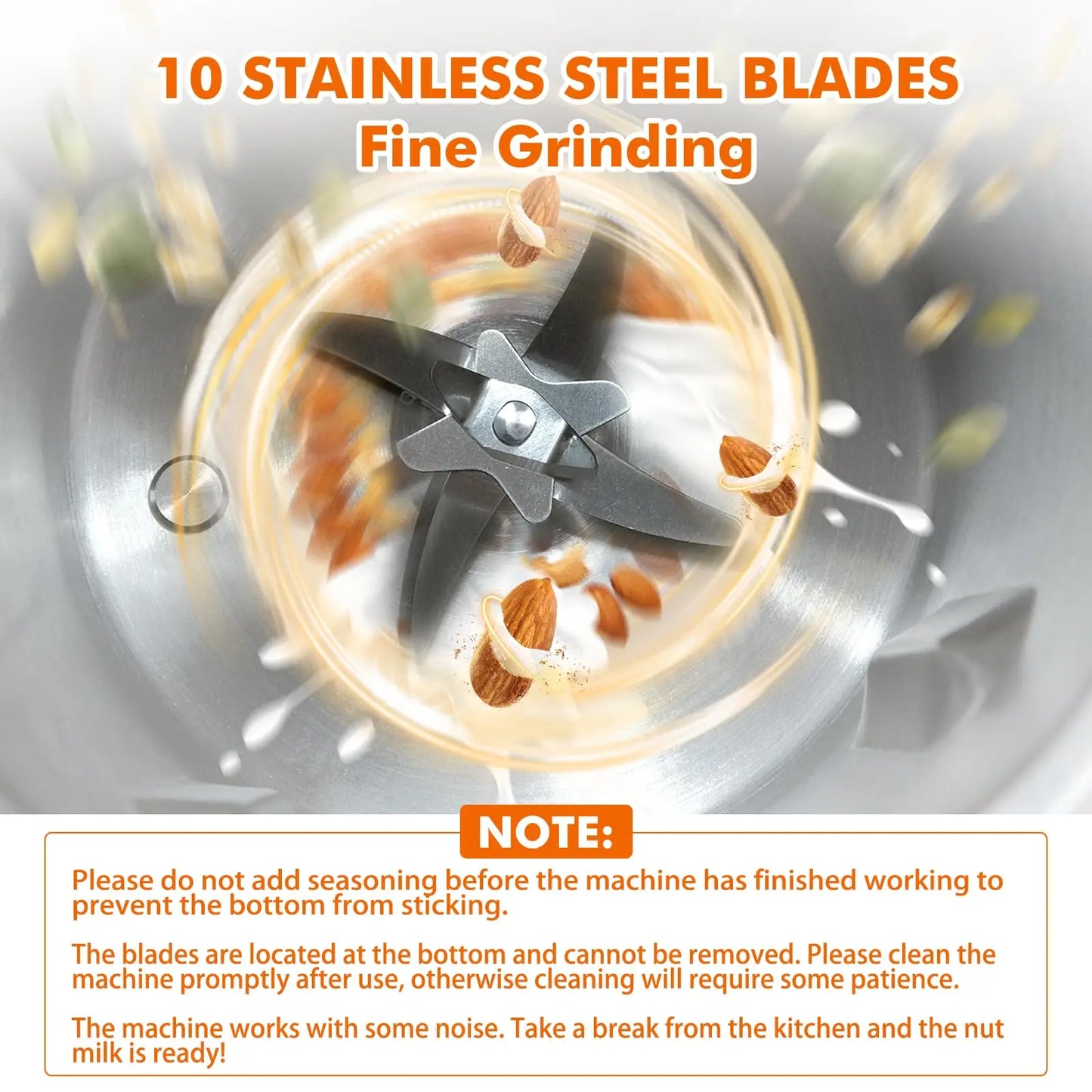 Carvallo växtmjölksberedare 8-i-1 | För nöt-, havre- & sojamjölk | 1000 ml kapacitet | BPA-fri