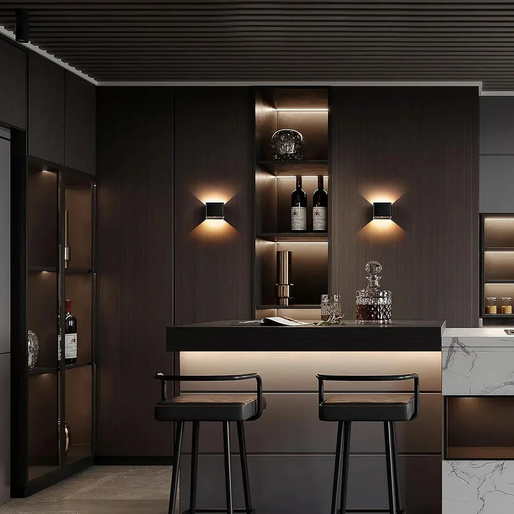 Vägglampa Modern Svart Trådlös LED Väggsconce