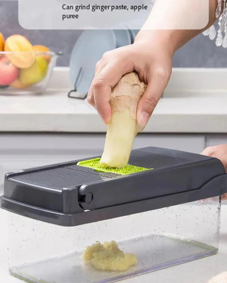 Royallure 14-i-1 Grönsakshackare Skivare Rivjärn Set för Kök Matlagning