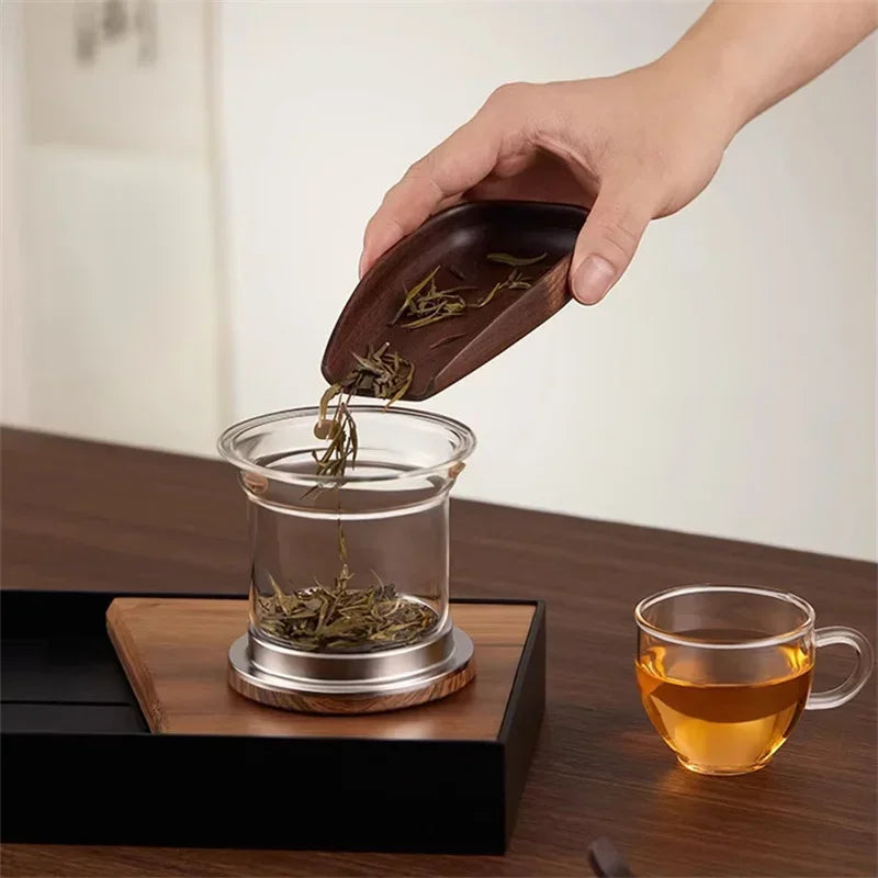 Auréa Glas Teapot – Lyxig Infuser med Trähandtag