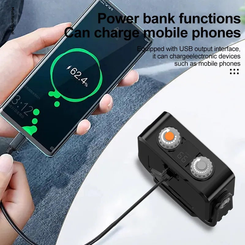 Carvallo Arbetsstrålkastare | 8000 mAh Batteri | Steglöst Dimmbar & Återuppladdningsbar | COB-LED Campingljus med Hängare & Magnet