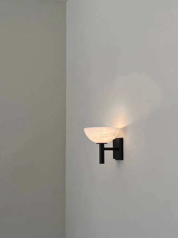MarbleLuxe - Lyxig Antik Marmor Vägglampa för Sovrum och Vardagsrum