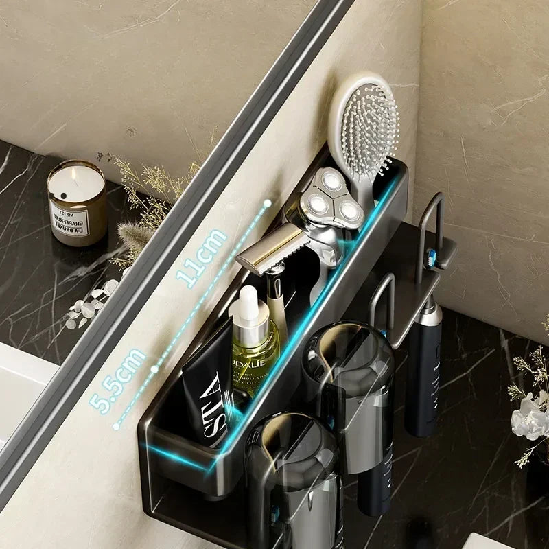 Carvallo - Multifunktionell väggmonterad tandborsthållare med förvaring