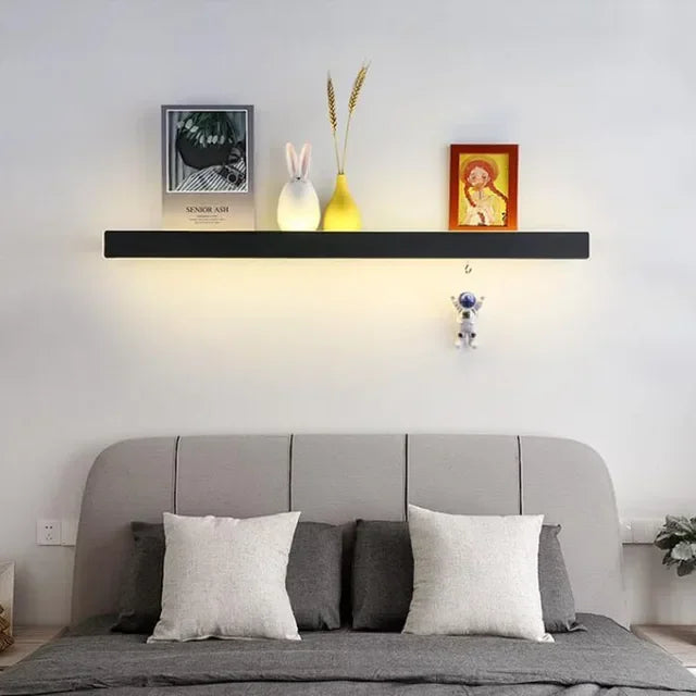 Luntheris | Modern LED-vägglampa med integrerad natt hylla