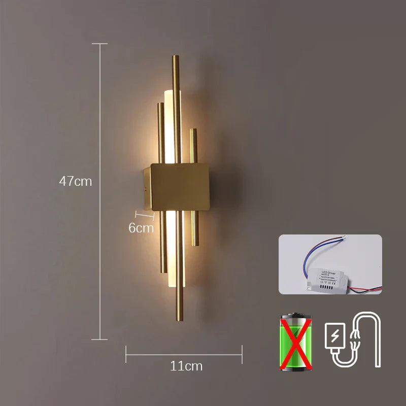 Lumoa Fynn | LED-vägglampa med USB-port i nordisk design för sovrum och vardagsrum