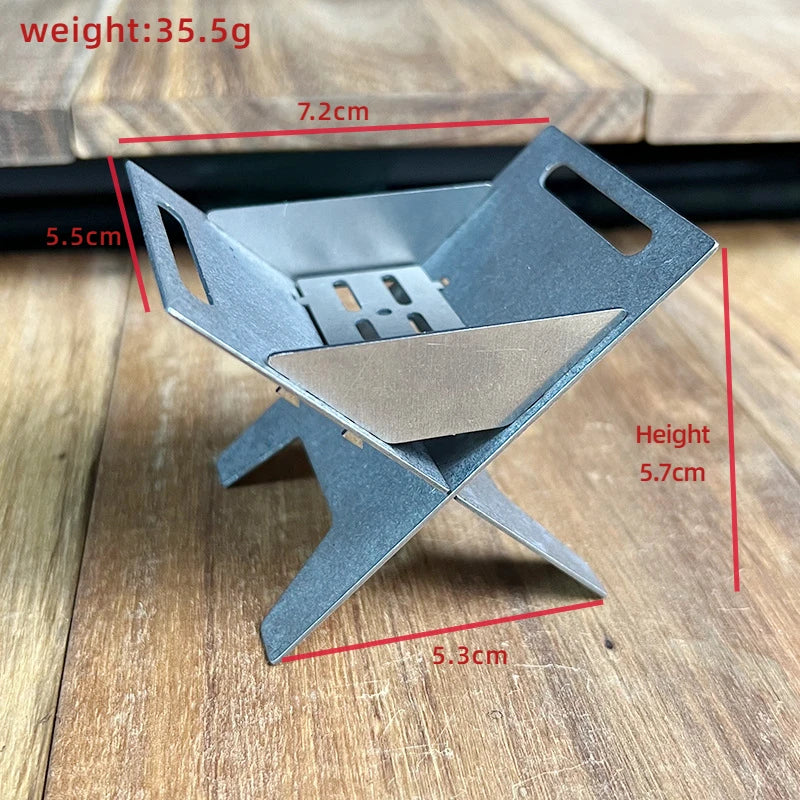 Carvallo Essence Mini-aromatermisk ugn av titanlegering | Fällbar alkoholugn & rökelsehållare för camping & hem – Ultralätt & bärbar