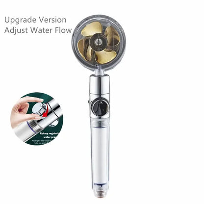 360° roterbar högtrycksduschhuvud med turbo-proppeller – vattensparande &amp; kraftfull 🚿