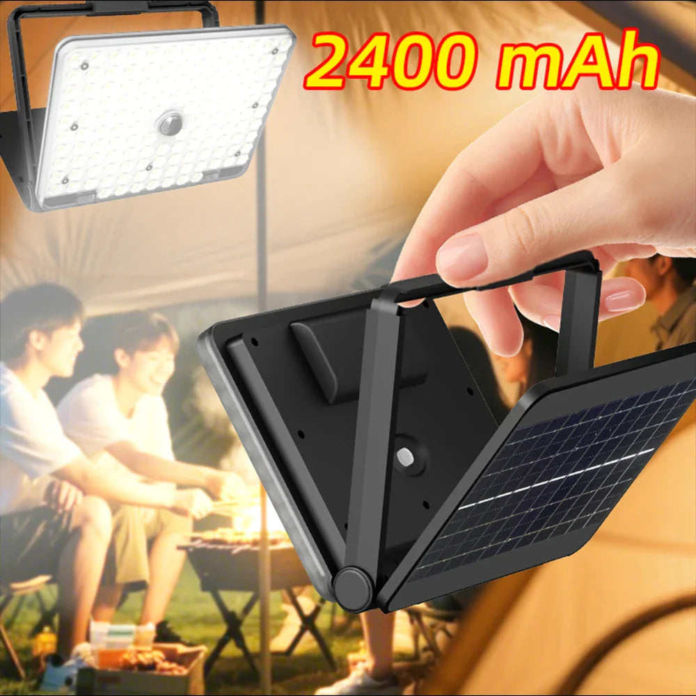 Carvallo OutdoorLight Solar LED Nattljus | Bärbar & Återuppladdningsbar | Extra Ljust | Idealisk för Camping, BBQ & Nödsituationer