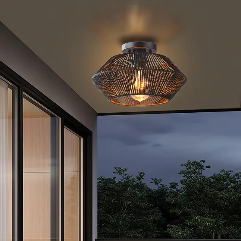 Texturerad bohemisk taklampa