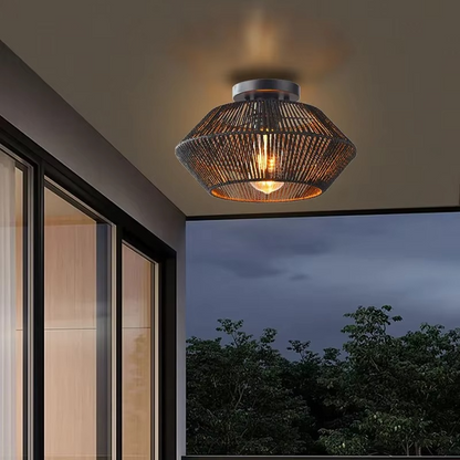 Texturerad bohemisk taklampa