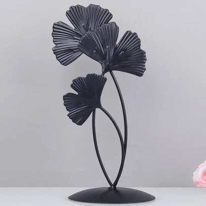 Metalliska Blad Ornament - Elegant och Modern